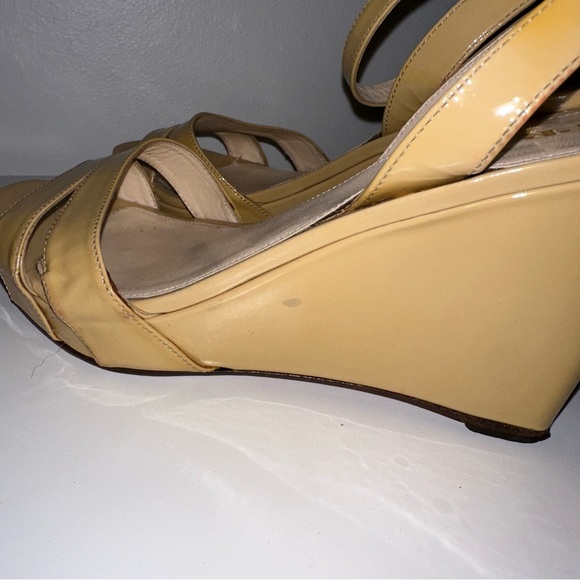 Prada Nude Wedge Heels 38 - Picture 4 of 8